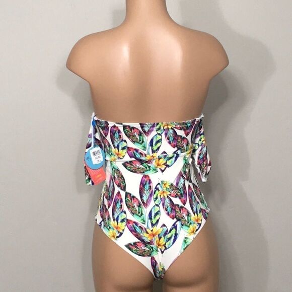 Maryssil Beach leaf swimsuit with sleeve. NWT - Picture 3 of 7